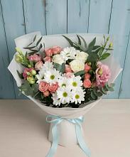 Букет цветов из:  Розы, Лизиантусы и Хризантемы #REPLACE_PRED# Стодеревской