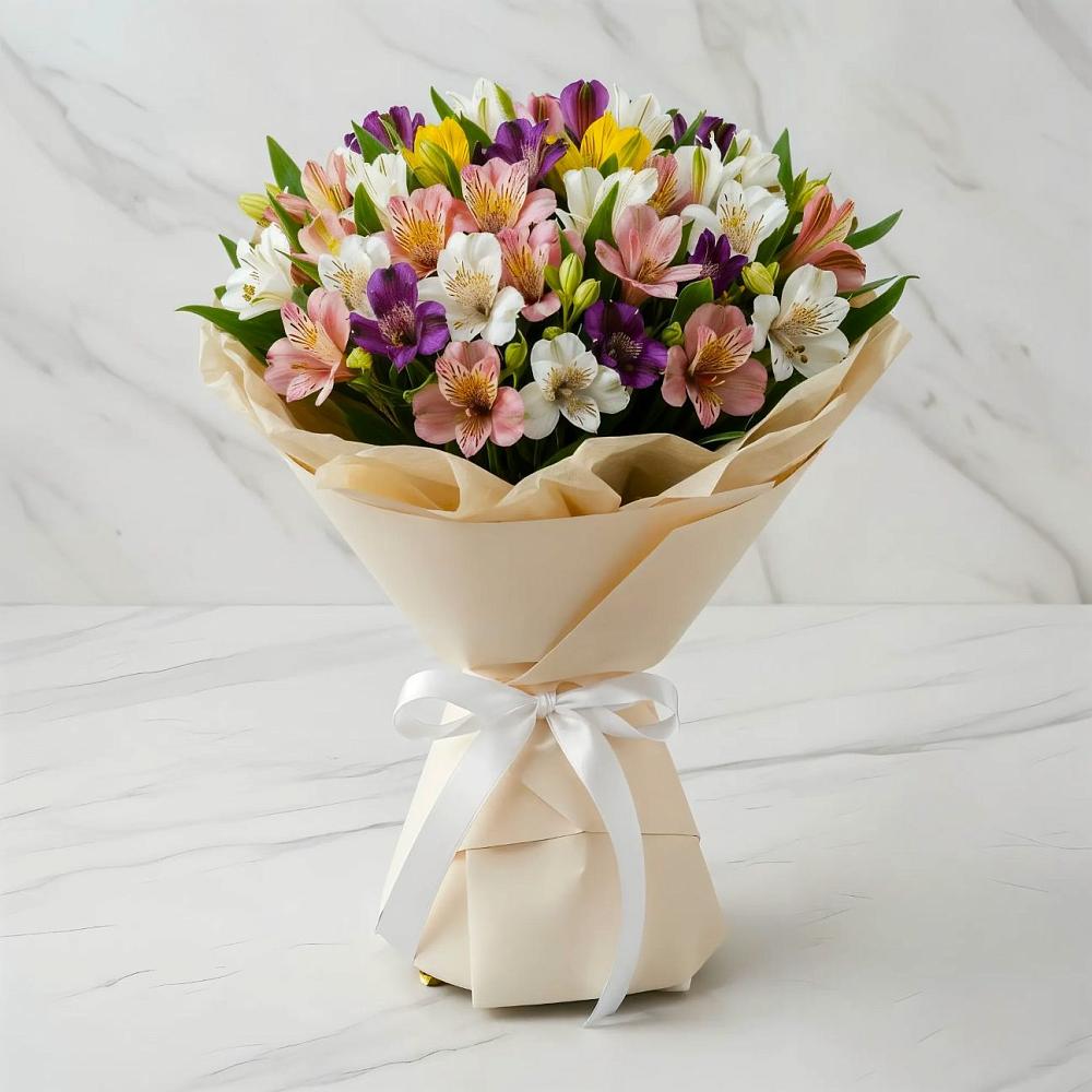 Букет цветов из: Альстромерии в Стодеревской