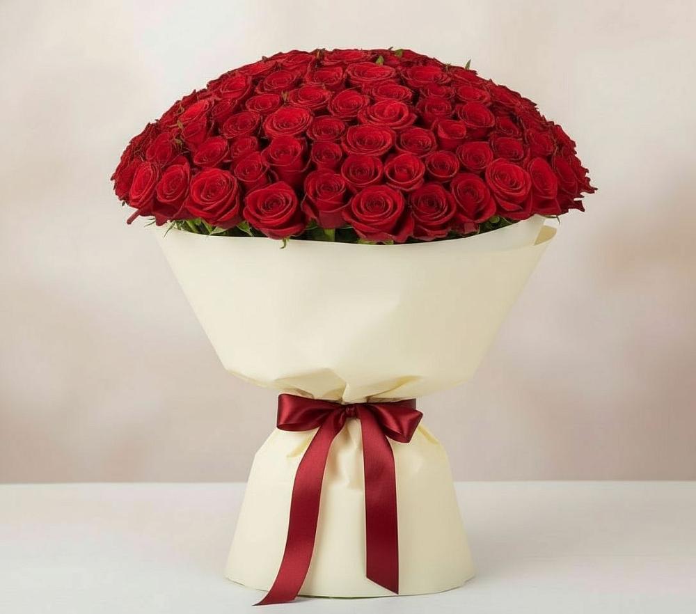Букет 101 Красная роза Милано в Стодеревской