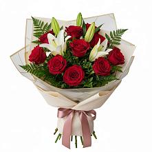 Букет цветов из:  Лилии и Розы #REPLACE_PRED# Стодеревской