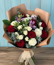 Букет цветов из:  Розы и Альстромерии в Стодеревской