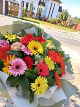 Букет цветов из:  Герберы #REPLACE_PRED# Стодеревской