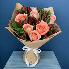Букет цветов из:  Розы и Альстромерии в Стодеревской