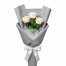 Букет 3 белые розы #REPLACE_PRED# Стодеревской