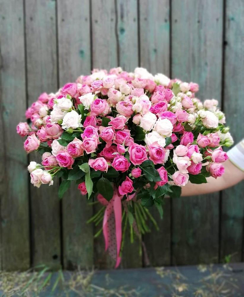 Букет Розовые кустовые розы Натали и Лав Лидия в Стодеревской