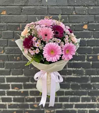 Букет цветов из:  Герберы и Хризантемы в Стодеревской