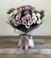 Букет цветов из:  Хризантемы и Розы в Стодеревской