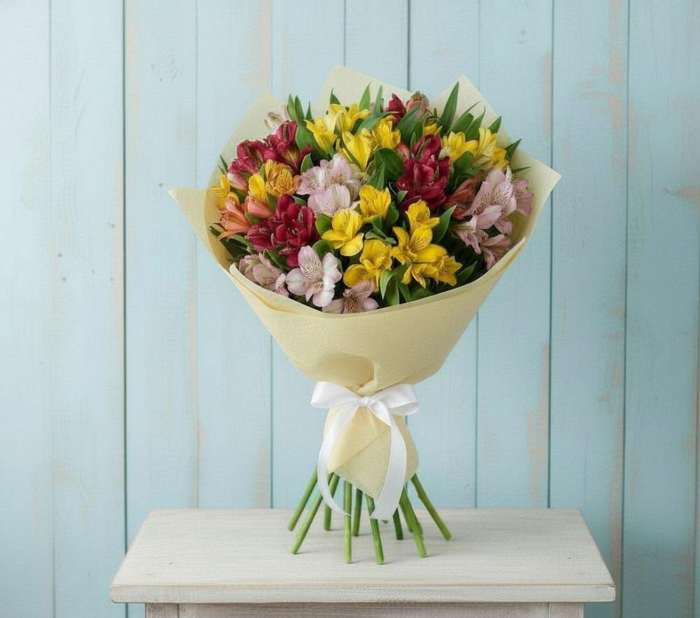 Букет цветов из: Альстромерии в Стодеревской