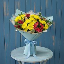 Букет цветов из:  Альстромерии и Хризантемы в Стодеревской