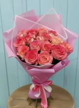 Букет 15 Розовых роз Равель #REPLACE_PRED# Стодеревской
