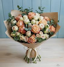 Букет цветов из:  Альстромерии и Розы в Стодеревской